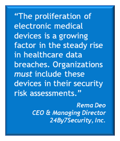 Electronic medical devices must be included in security risk assessments