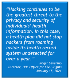 HIPAA violations settled in 2021 included Excellus Health Plan