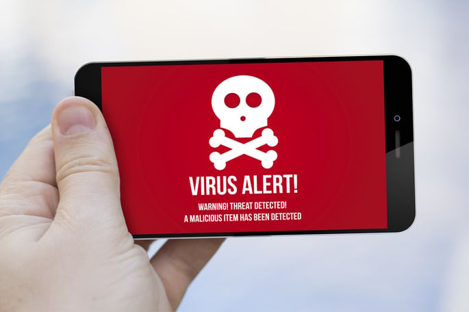 Virus on cell phone security risk 24By7Security