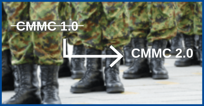CMMC 2.0 evolution from 1.0 simplifies the model while maintaining contractor accountability for compliance